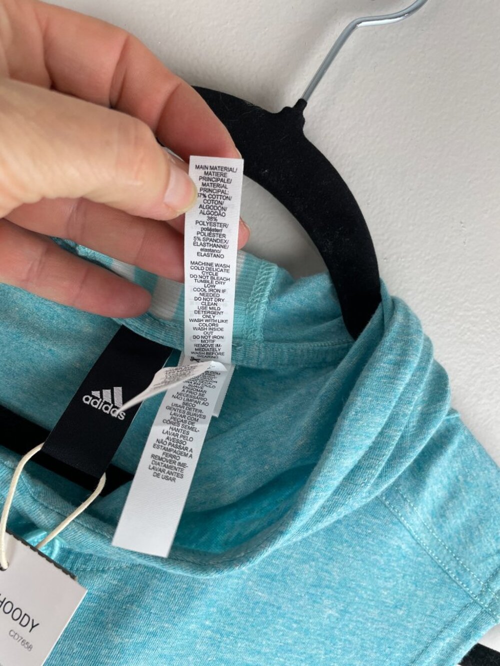 Adidas Women's Sleeveless Hoodie Teal NWT Sz M - Picture 10 of 10